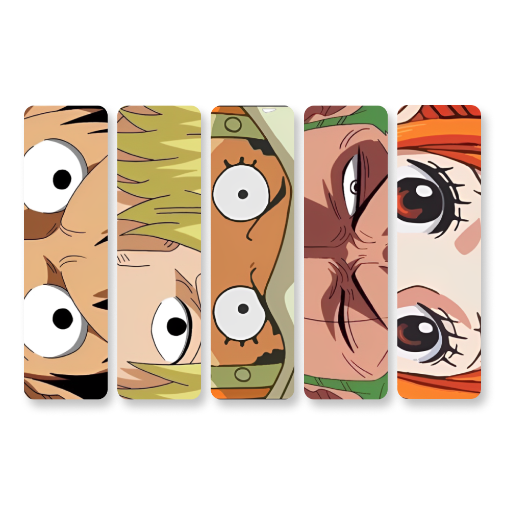 One Piece Anime Bookmarks Pack of 5 – The Ultimate Crew Collection